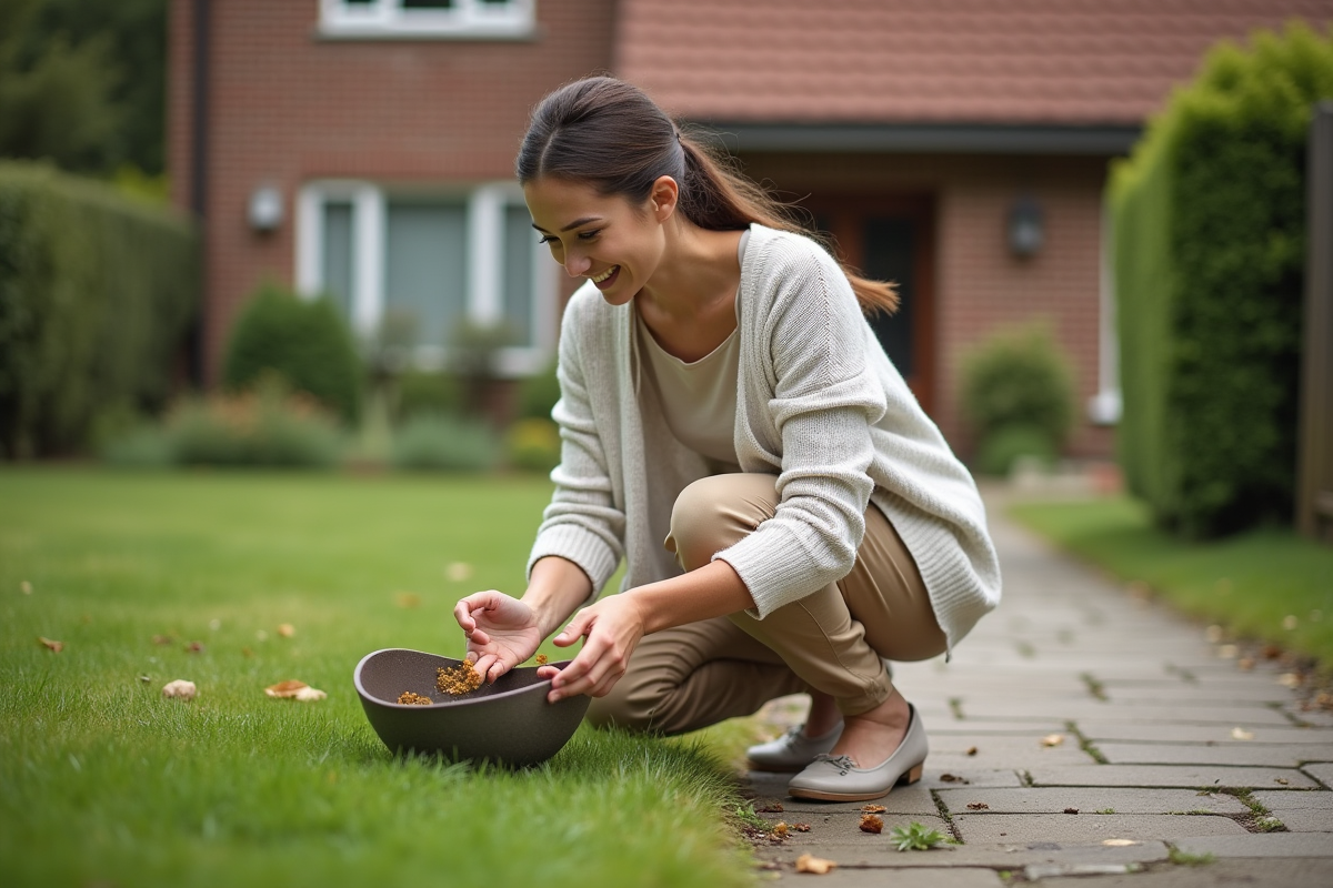 Jeune femme préparant des ingrédients naturels dans un jardin