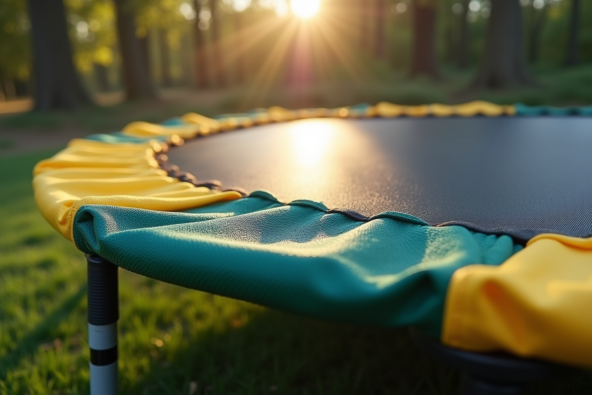 trampoline gazon
